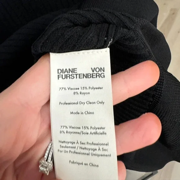 Diane Von Furstenberg blouse tank top ruffles ribbed sweater knit sleeveless - Picture 4 of 8